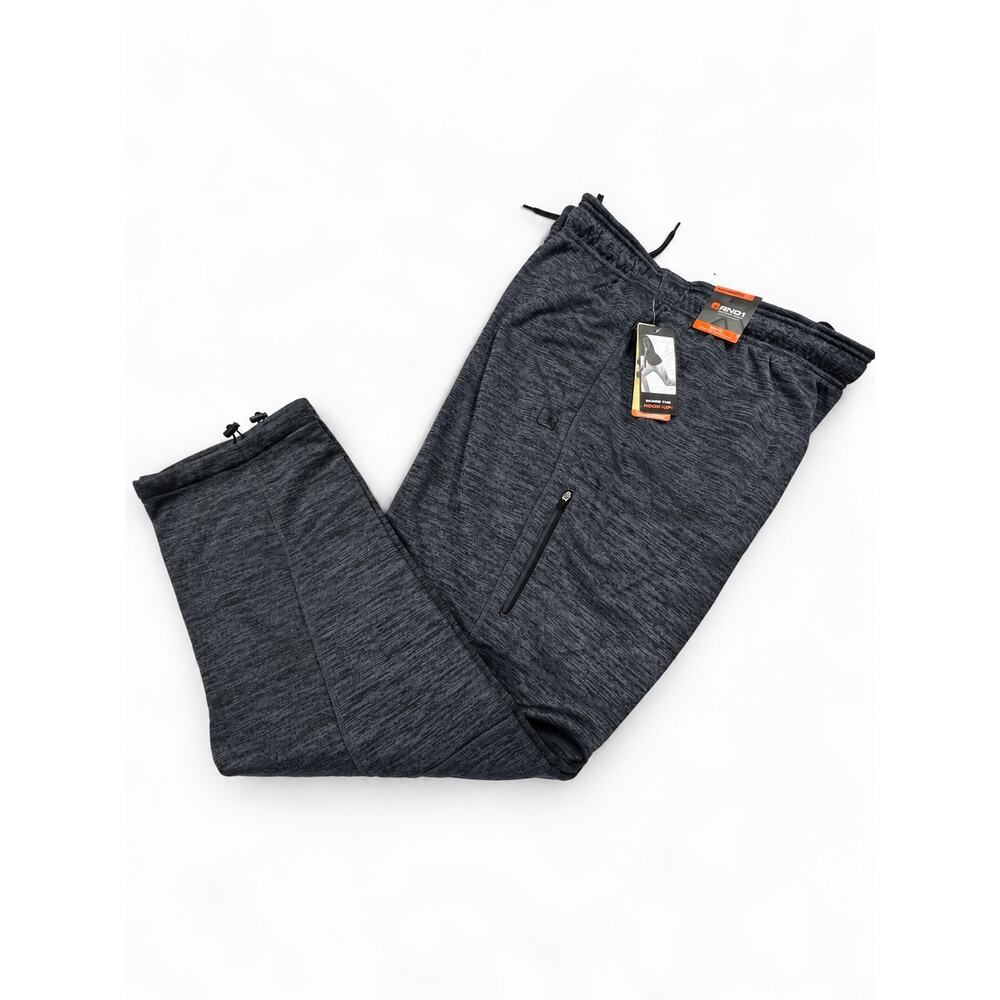 AND1 Men’s Athletic Sweatpants Charcoal Gray Heathered Straight Leg Size XXL - Picture 2 of 10